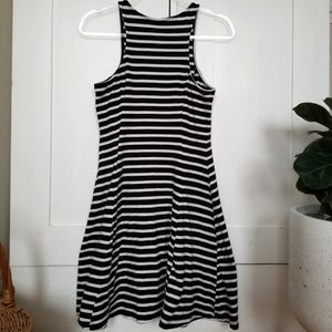 Nautical Striped Navy & White A Line Dress